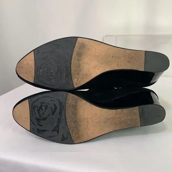 Taryn Rose Black Suede Wedge Booties