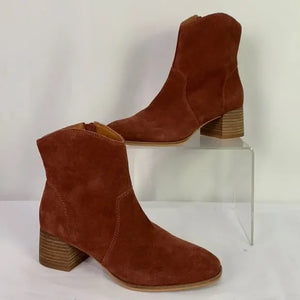 Lucky Brand Rust Suede Booties