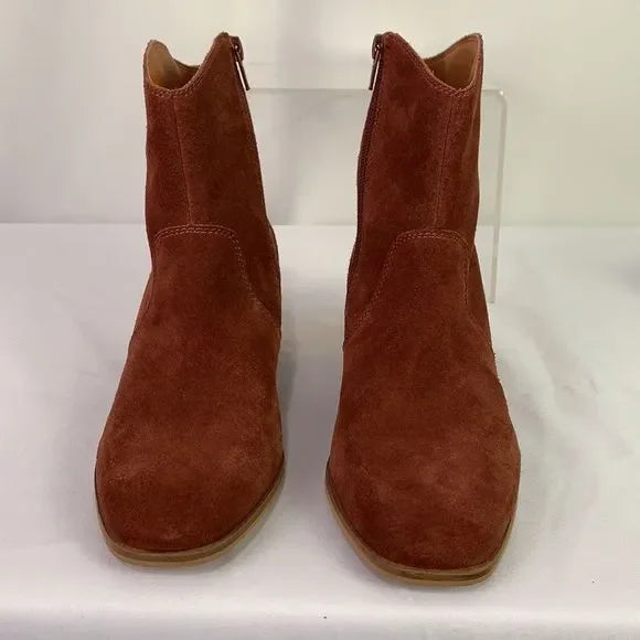 Lucky Brand Rust Suede Booties