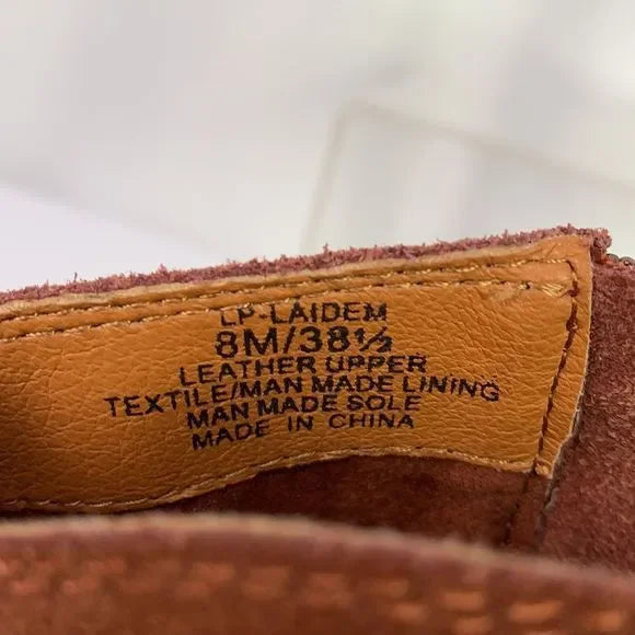Lucky Brand Rust Suede Booties