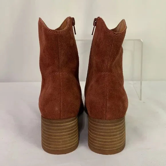 Lucky Brand Rust Suede Booties