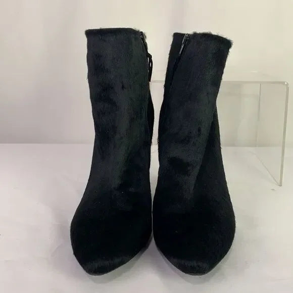 Stuart Weitzman Black Pony Stiletto Booties