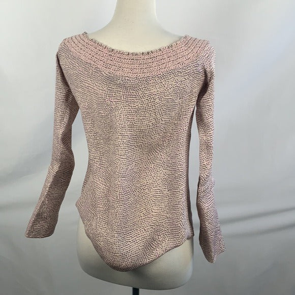Derek Lam Top Pink Print off Shoulder